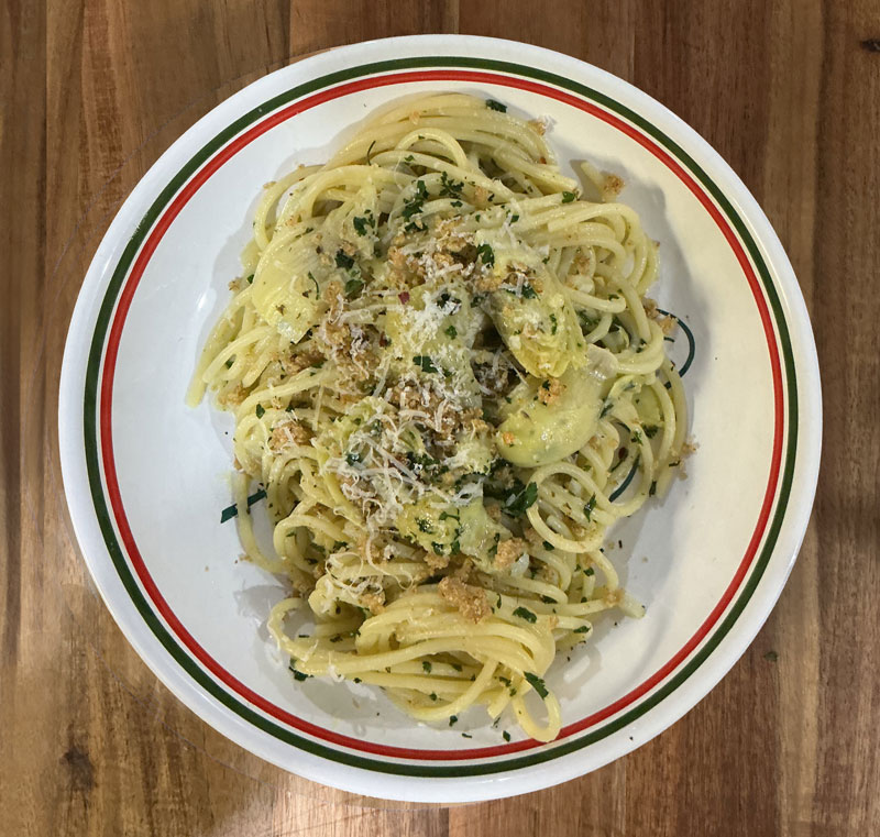 Spaghetti al Limone e Carciofi